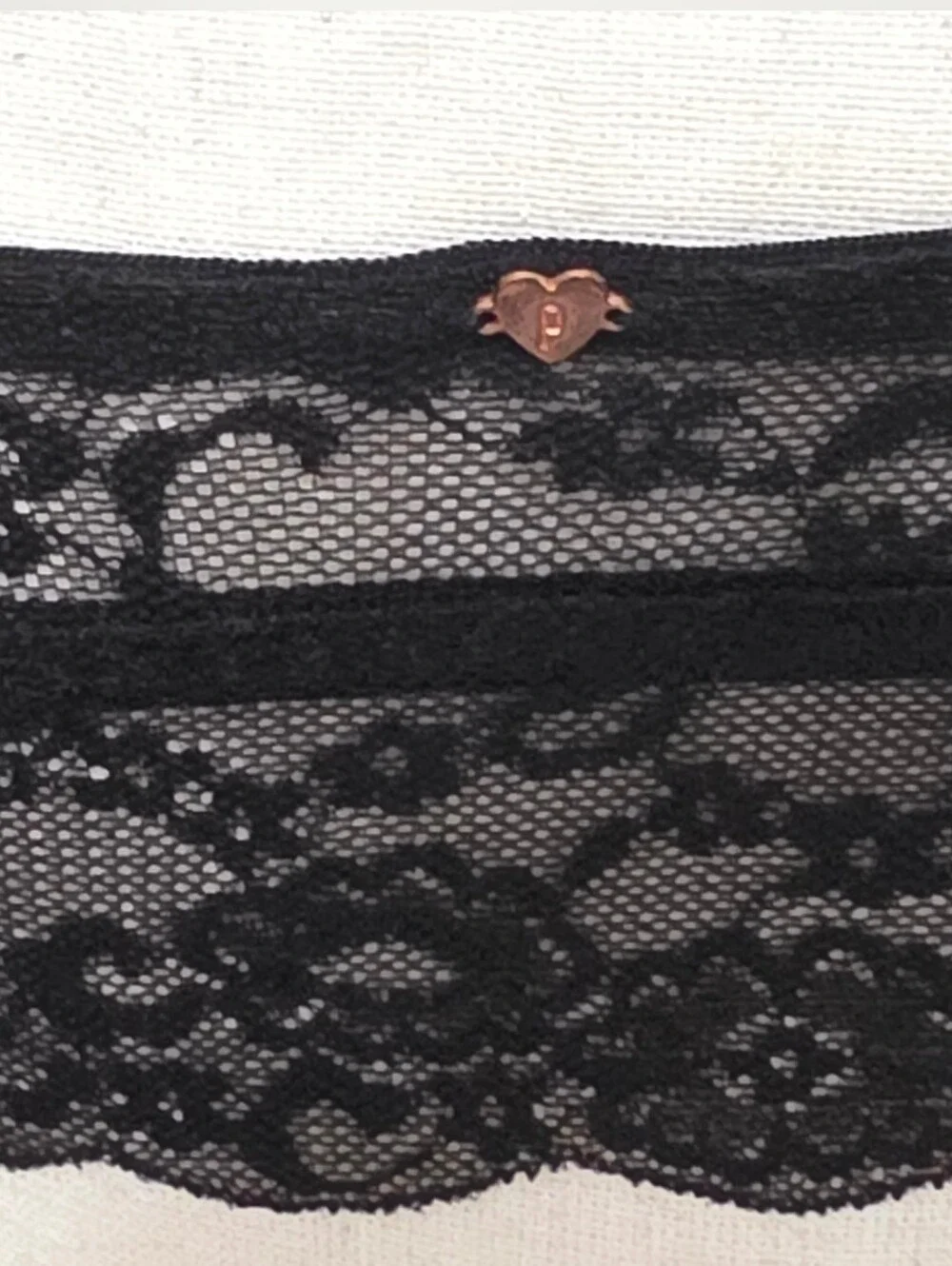 PINK Victoria's Secret Black Lace sheer bling rhinestones Bralette